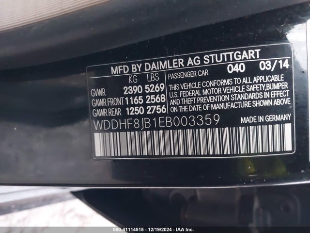 Mercedes-Benz E 350 4matic 2014 WDDHF8JB1EB003359 Image 9