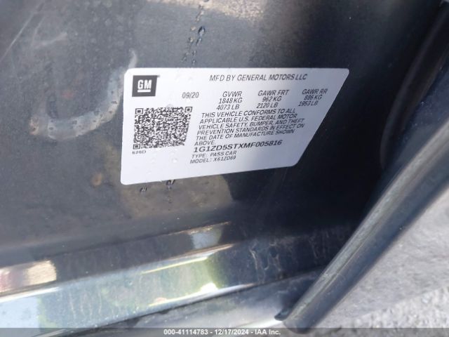 2021 CHEVROLET MALIBU 1G1ZD5STXMF005816 Photo 8