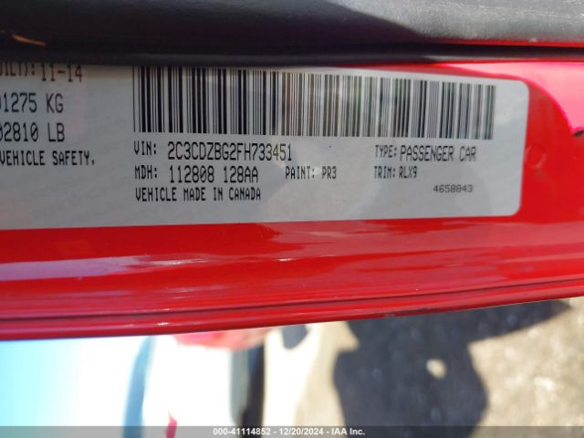 2C3CDZBG2FH733451 Dodge Challenger Sxt Plus