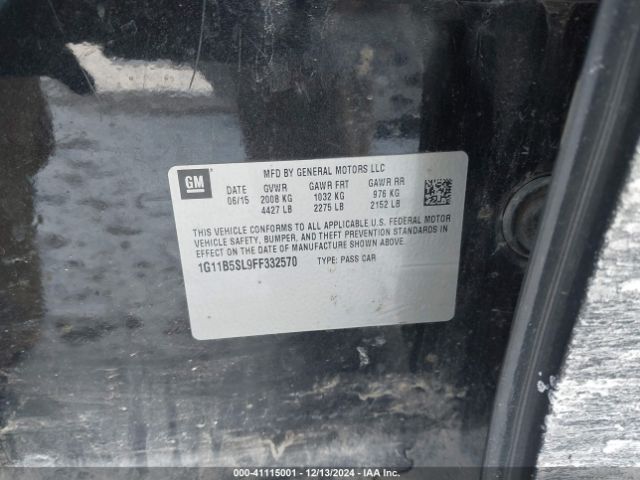 1G11B5SL9FF332570 Chevrolet MALIBU LS