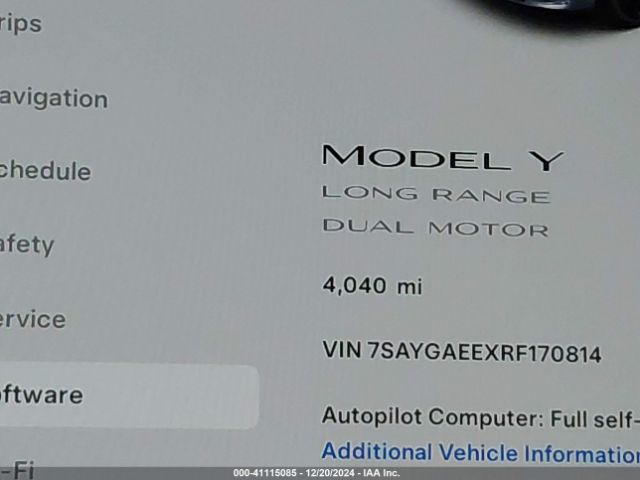 7SAYGAEEXRF170814 Tesla Model Y Long Range Dual Motor All-wheel Drive