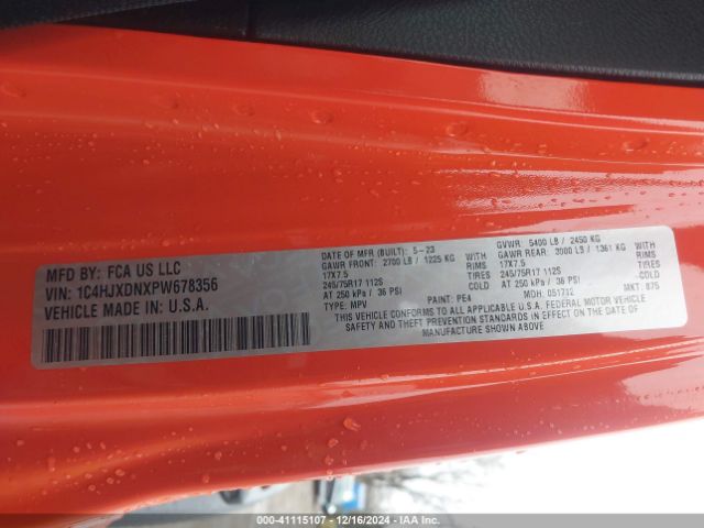 1C4HJXDNXPW678356 Jeep Wrangler 4-door Sport S 4x4