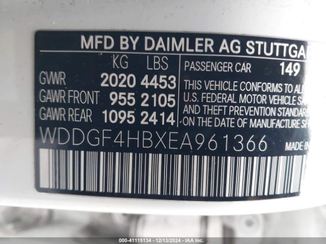 WDDGF4HBXEA961366 Mercedes-Benz C 250 Luxury/sport