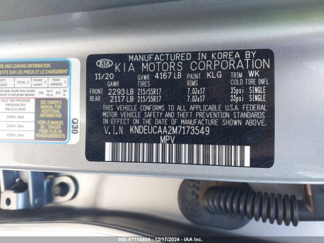 KNDEUCAA2M7173549 KIA SELTOS S