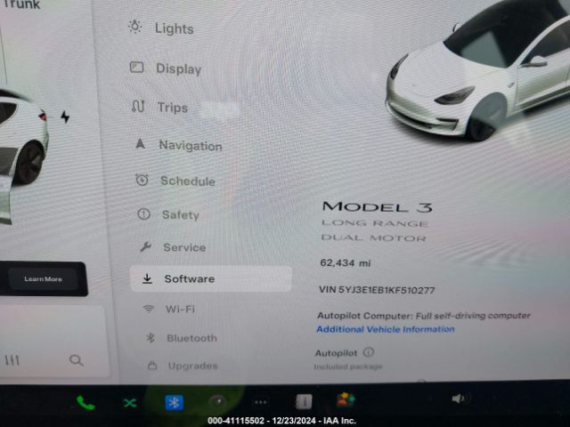 5YJ3E1EB1KF510277 Tesla Model 3 Long Range/performance