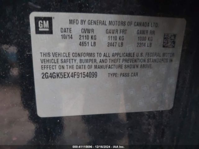 2G4GK5EX4F9154099 Buick Regal Turbo