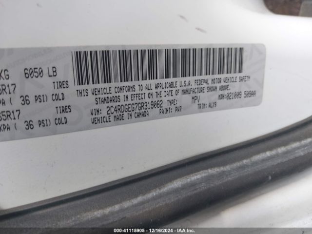 2C4RDGEG7GR319082 Dodge Grand Caravan R/t