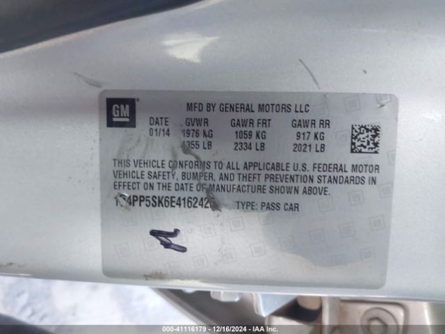 1G4PP5SK6E4162426 Buick Verano