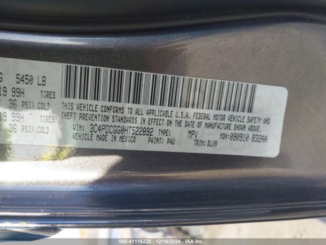 3C4PDCGG0HT522892 Dodge Journey Crossroad Plus