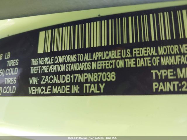 ZACNJDB17NPN87036 Jeep Renegade Latitude 4x4