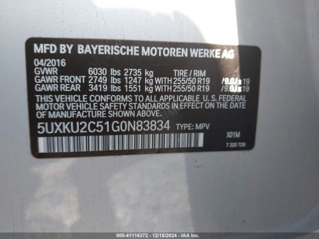 5UXKU2C51G0N83834 BMW X6 Xdrive35i