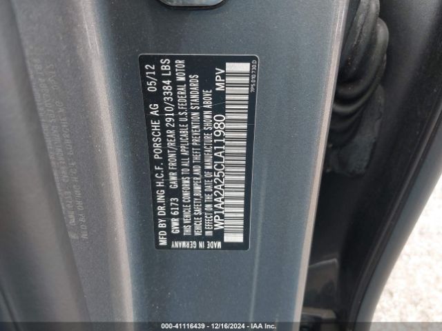 2012 PORSCHE CAYENNE WP1AA2A25CLA11980 Photo 8