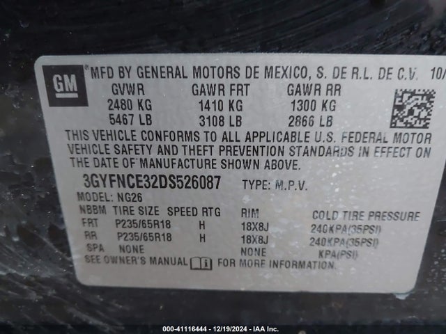 2013 CADILLAC SRX 3GYFNCE32DS526087 Photo 8