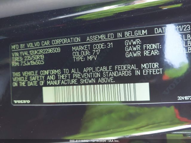 YV4L12UK2R2296509 Volvo Xc40 B5 Core Dark Theme