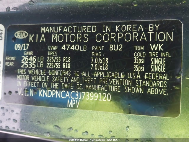 KIA Sportage Ex 2018 KNDPNCAC3J7399120 Image 9