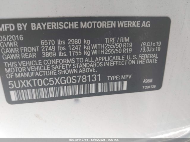 5UXKT0C5XG0S78131 BMW X5 Edrive Xdrive40e