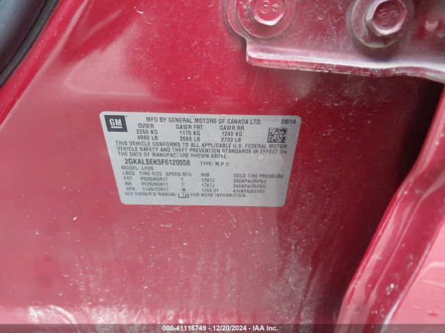 2GKALSEK5F6120558 GMC Terrain Slt-1