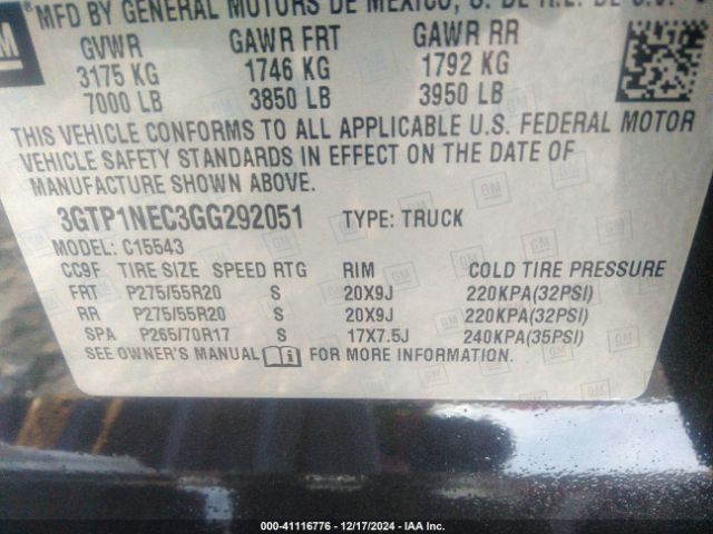 3GTP1NEC3GG292051 GMC Sierra 1500 Slt