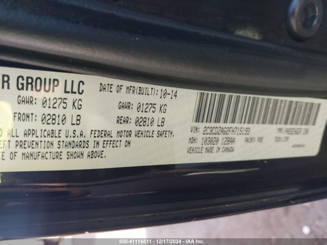 2C3CDZAG2FH715193 Dodge Challenger Sxt