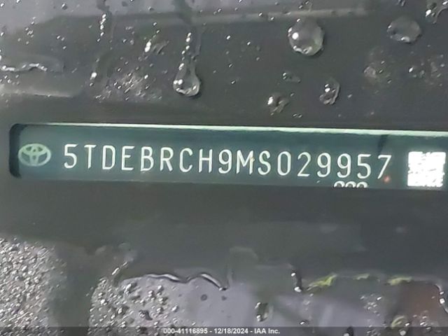 5TDEBRCH9MS029957 Toyota Highlander Hybrid Platinum