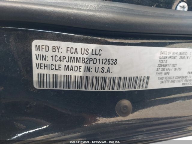 1C4PJMMB2PD112638 Jeep Cherokee Altitude Lux 4x4