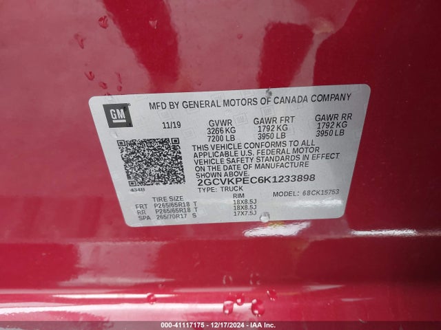Chevrolet Silverado 1500 Ld Lt 2019 2GCVKPEC6K1233898 Image 9