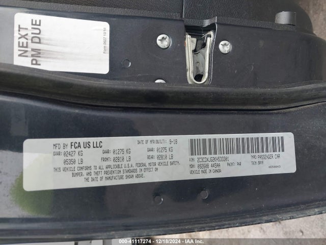 2C3CDXJG2KH533301 Dodge Charger Sxt Awd