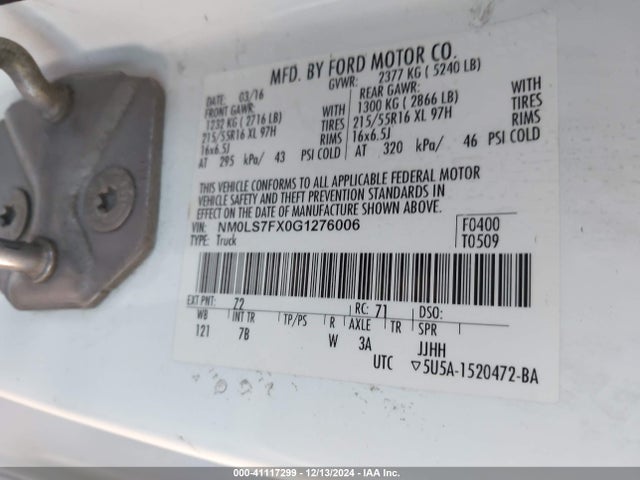 Ford Transit Connect Xlt 2016 NM0LS7FX0G1276006 Image 9