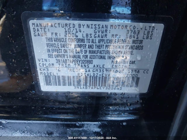 Nissan SENTRA SV 2014 3N1AB7AP6EY320880 Image 9