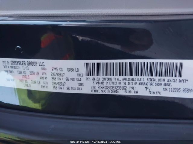 2C4RDGBG3ER238162 Dodge Grand Caravan Se