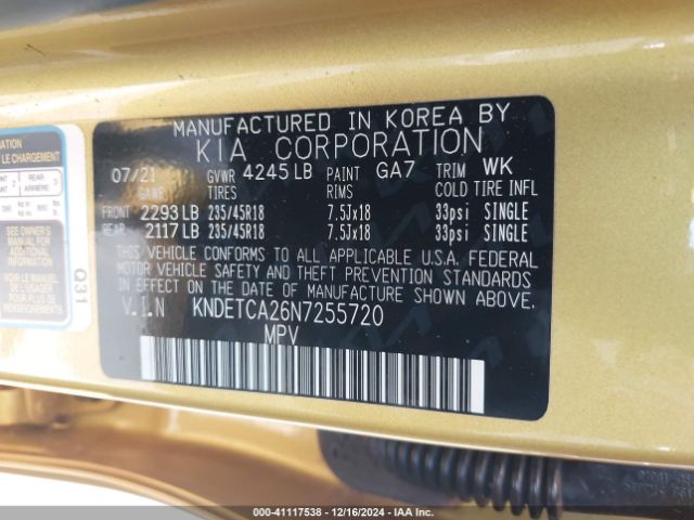 KNDETCA26N7255720 KIA Seltos Sx Turbo