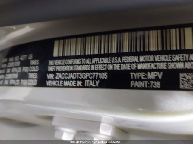 ZACCJADT3GPC77105 Jeep Renegade Limited
