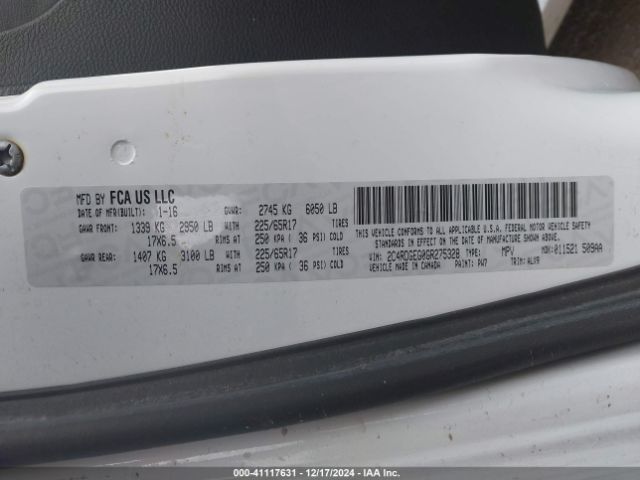 2C4RDGEG0GR275328 Dodge Grand Caravan R/t