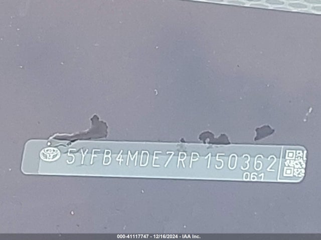 5YFB4MDE7RP150362 Toyota COROLLA LE