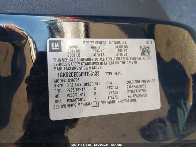 1GKS2CE03ER196133 GMC YUKON SLT