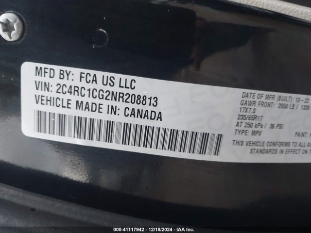 Chrysler Voyager Lx 2022 2C4RC1CG2NR208813 Image 9