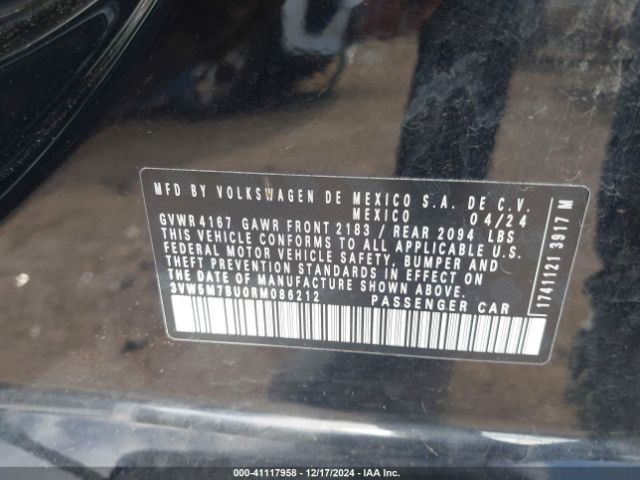 3VW5M7BU0RM086212 Volkswagen Jetta 1.5t S