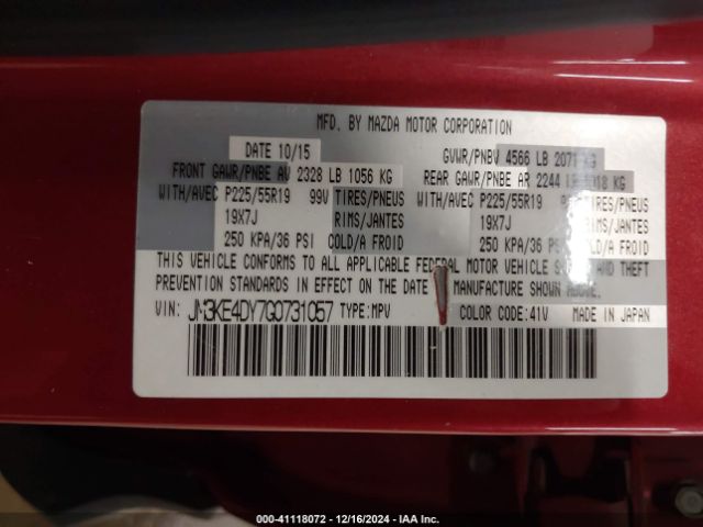 JM3KE4DY7G0731057 Mazda Cx-5 Grand Touring