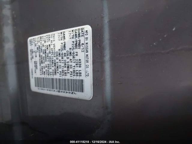 Aukcja sprzedaży 2012 Nissan Rogue Sv, vin: JN8AS5MTXCW613913, numer aukcji: 41118218