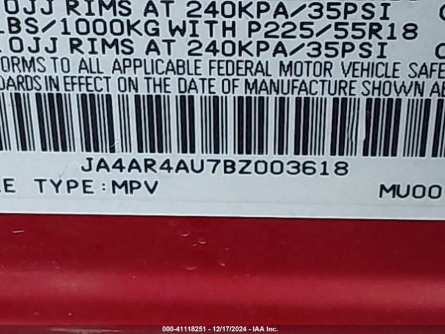 2011 MITSUBISHI OUTLANDER SPORT JA4AR4AU7BZ003618 Photo 8