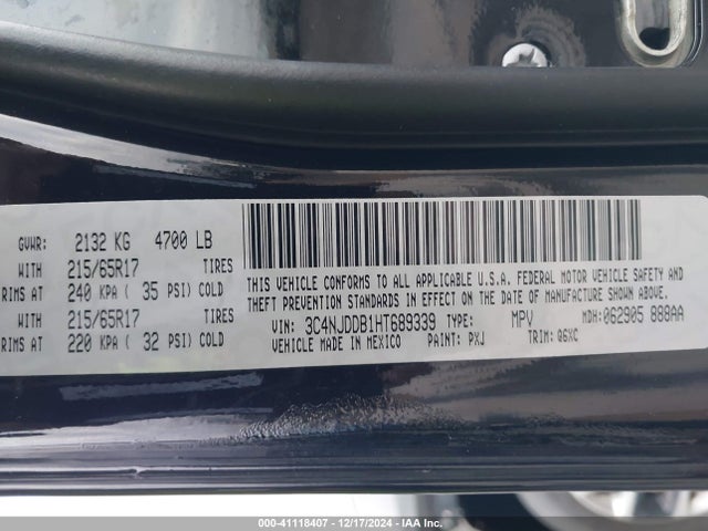 3C4NJDDB1HT689339 Jeep New Compass Trailhawk 4x4