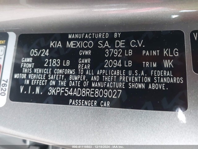 KIA Forte Gt-line 2024 3KPF54AD8RE809027 Image 9