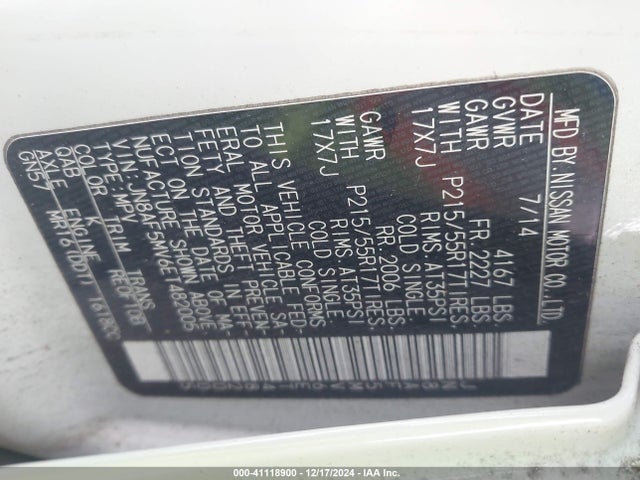 Nissan Juke Sv 2014 JN8AF5MV6ET482005 Image 9