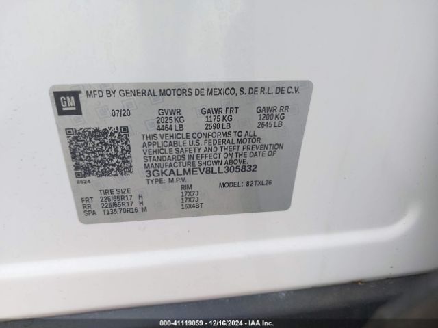 2020 GMC TERRAIN 3GKALMEV8LL305832 Photo 8