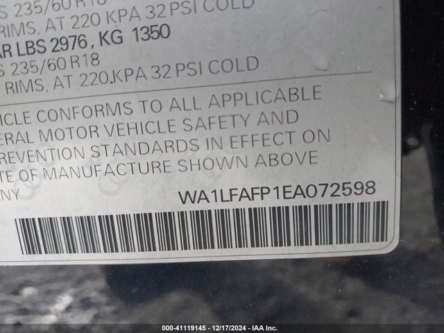 2014 AUDI Q5 WA1LFAFP1EA072598 Photo 8