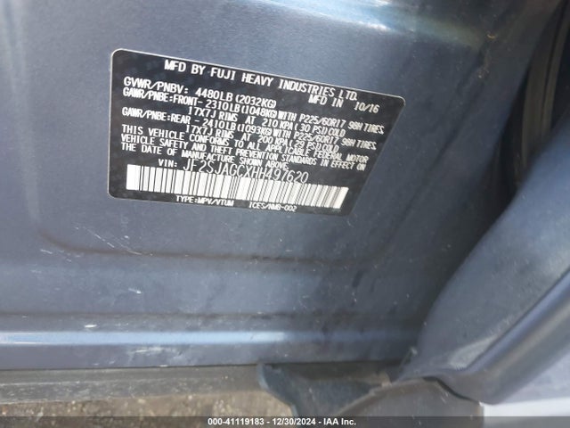 Subaru Forester 2.5i Premium 2017 JF2SJAGCXHH497620 Image 9