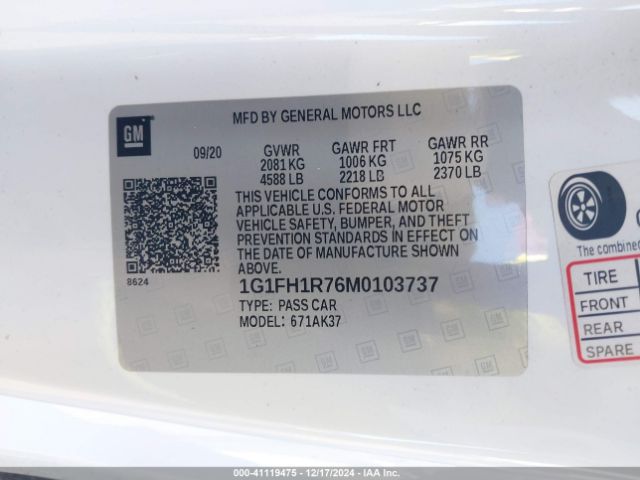 1G1FH1R76M0103737 Chevrolet Camaro Rwd  2ss