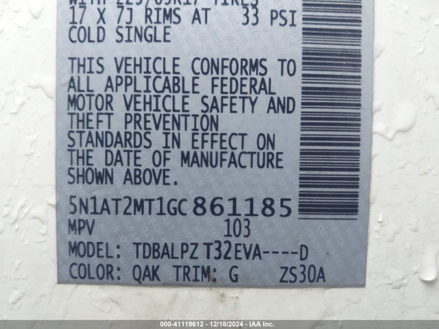 Nissan ROGUE S 2016 5N1AT2MT1GC861185 Image 9
