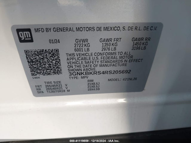 Chevrolet Blazer Awd Rs 2024 3GNKBKRS4RS205692 Image 9