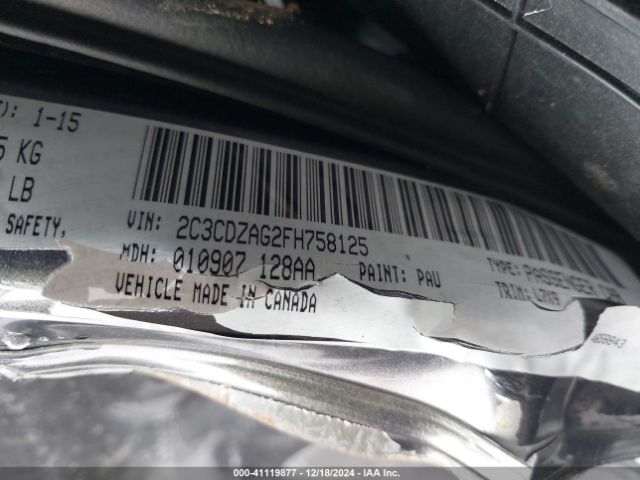 2C3CDZAG2FH758125 Dodge Challenger Sxt
